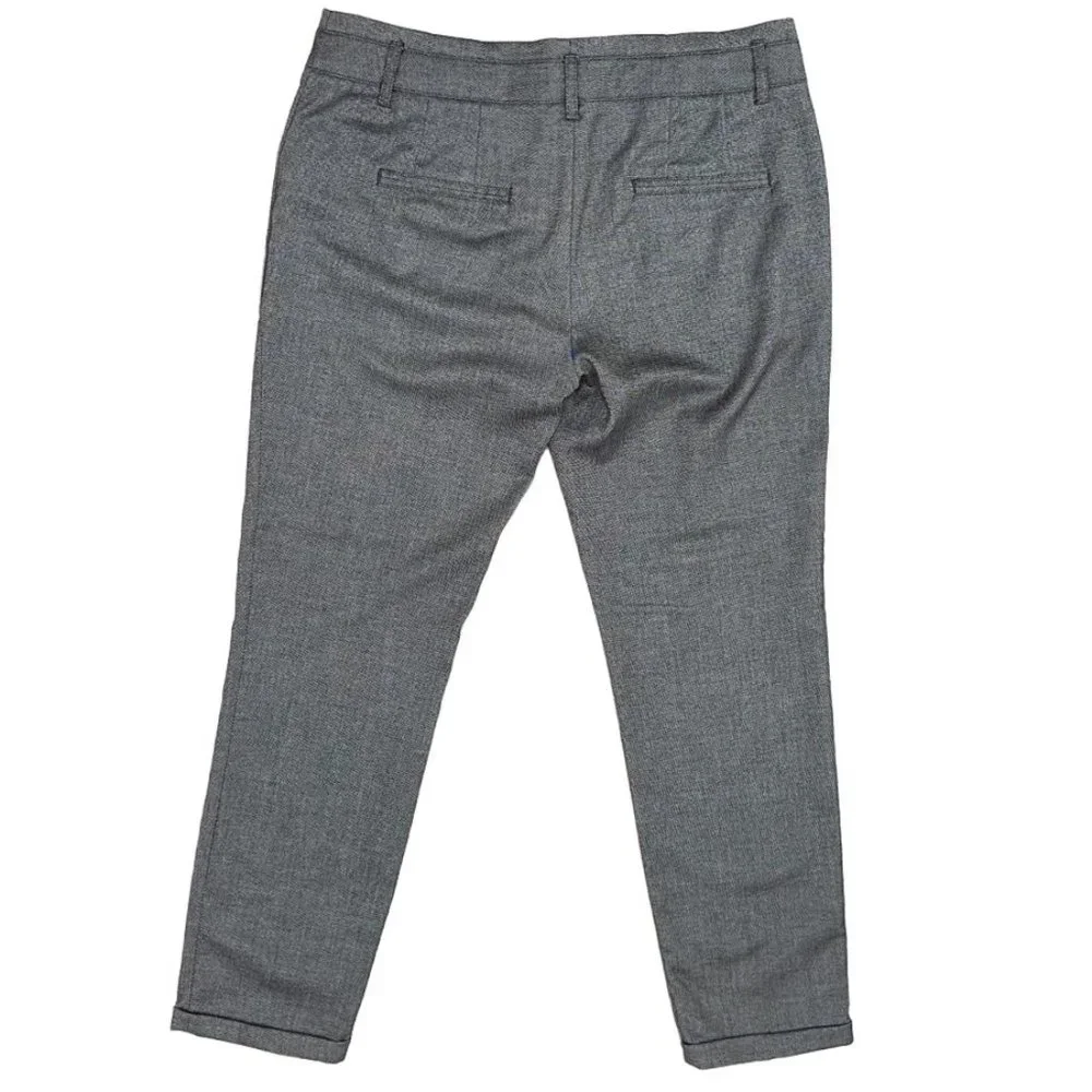 Zara Basic Tapered Ankle Skinny Slim Fit Trousers in Gray Women’s Size 8